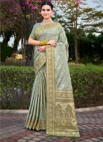 Satin Silk Grey Festival Wear Weaving Saree